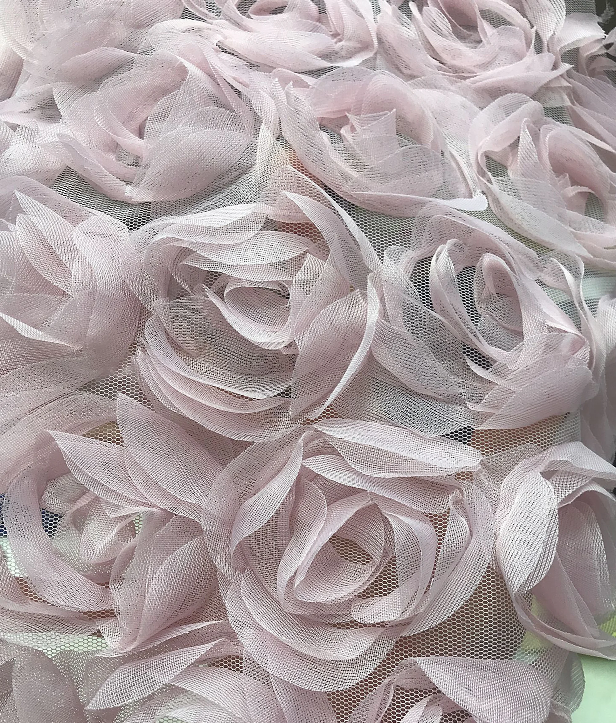 Rose Tulle Net Haute Ruffles Cake Dress Fancy Mesh Net lace fabric