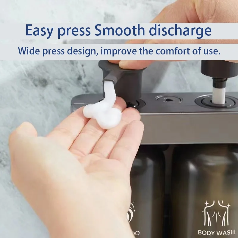 Manufacturer Custom Universal Shower Shampoo Lotion Liquid Soap Embossed Classy Matte Pumps Head Dispenser Abs For Shampoo