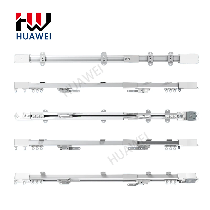 HUAWEI Modern Remote Control Smart Curtain Motor Rail Set Alloy Electric Opener Telescopic Motorized Curtain Track