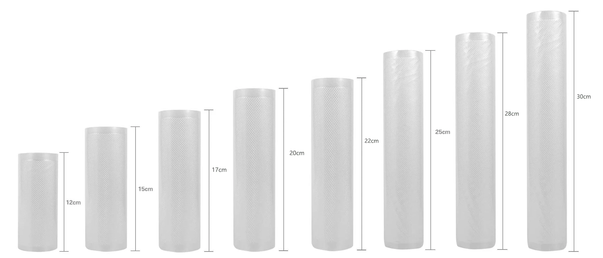 30cm*500cm Coextrusion Nylon plastic film transparent embossed vaccum roll packaging bag rolls for meat food packaging