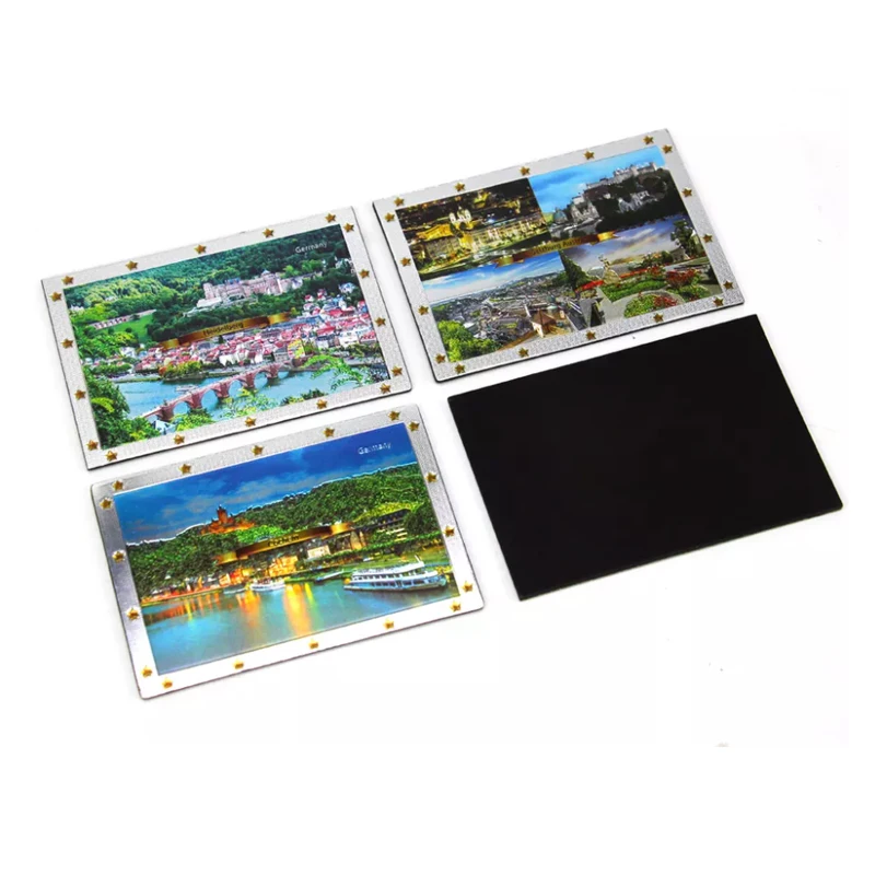 Promotional Gift Customized Logo Printable Refrigerator Sticker Magnets Sublimation Blank Crystal Fridge Magnet