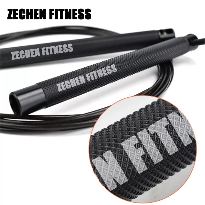 Lightweight cable and easily adjustable aluminum handle speed custom logo jump rope for Crossfit double-unders boxing fitness