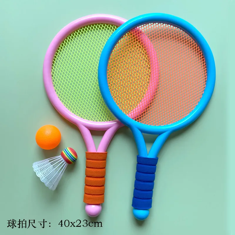 Popular New Design Hot Sale Different Colors Customized logo PVC Badminton Rackets For Children