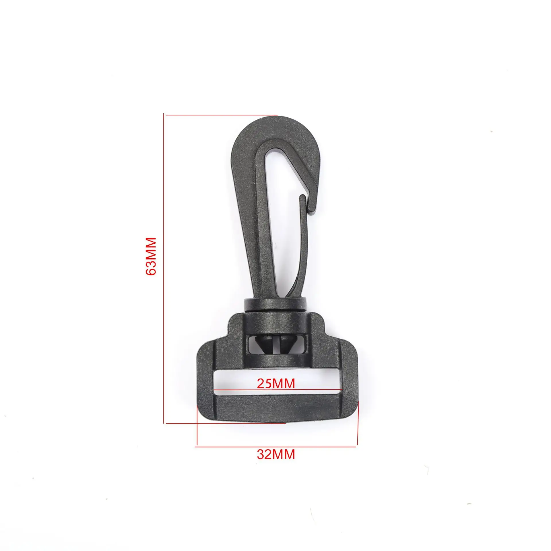Moulds Product Type Plastic Safety Guard Custom Size Cheap Black Plastic Swivel Snap Clip Hook for Bag