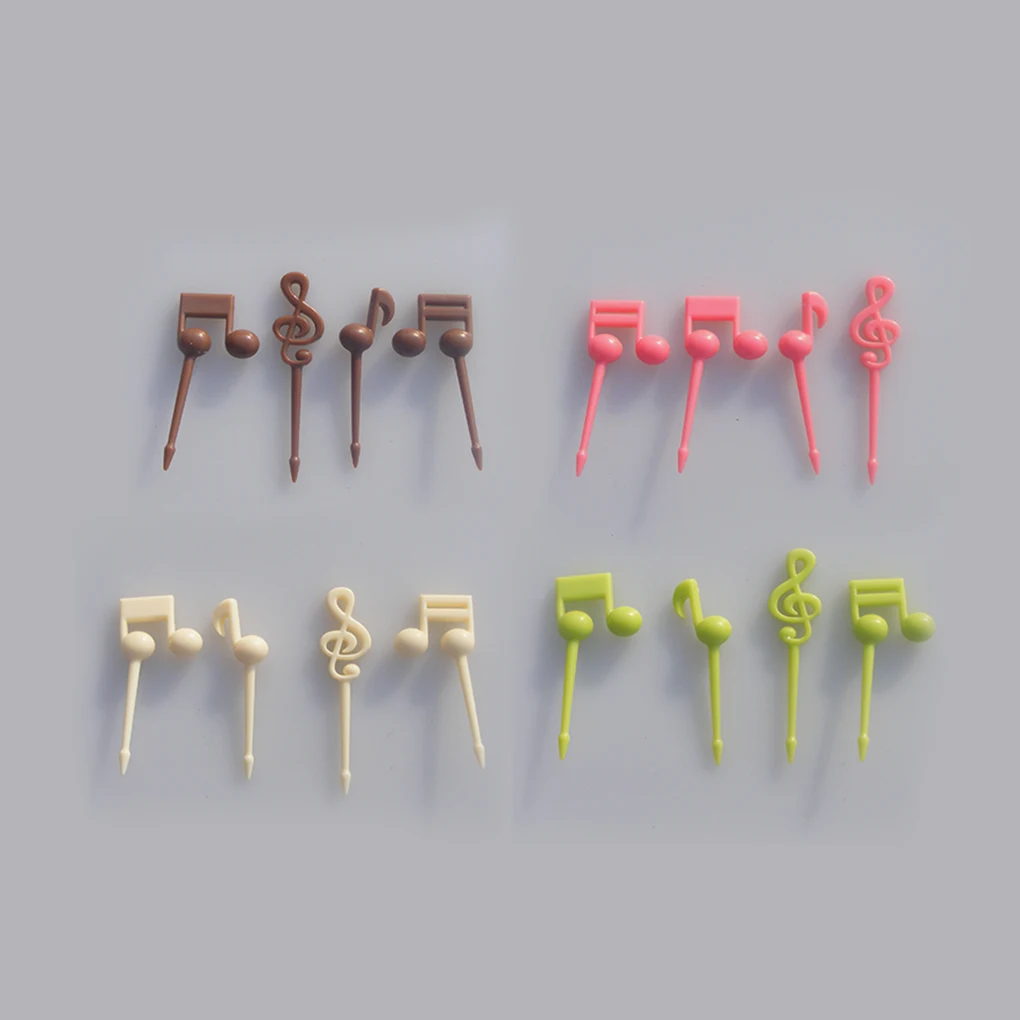 Animal Farm Fruit Fork Mini Cartoon Children Snack Cake Dessert Food Fruit Pick Toothpick Bento Lunches Party Decor Random Color