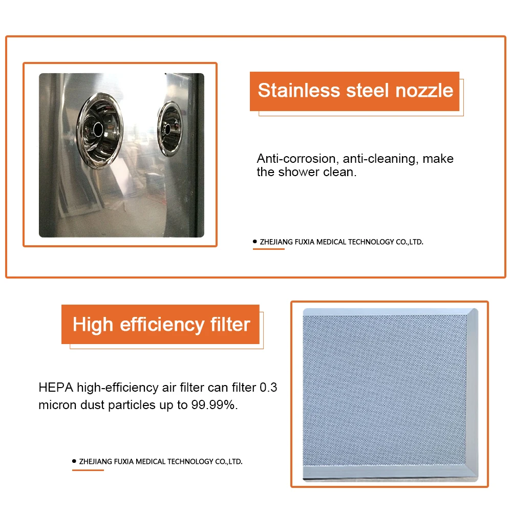 CE certificate cleanroom air shower/automatic air shower room