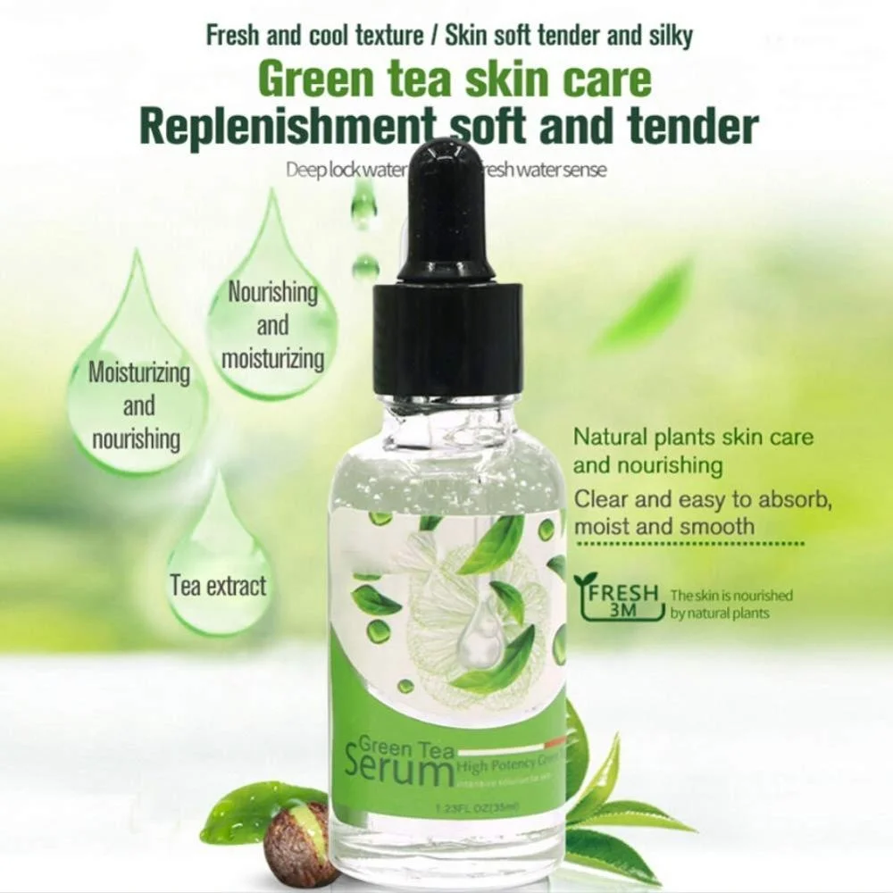 OEM Skin Lightening Private Label Hyaluronic acid Green Tea Anti Wrinkle Acne Treatment Collagen Serum Vitamin C Serum