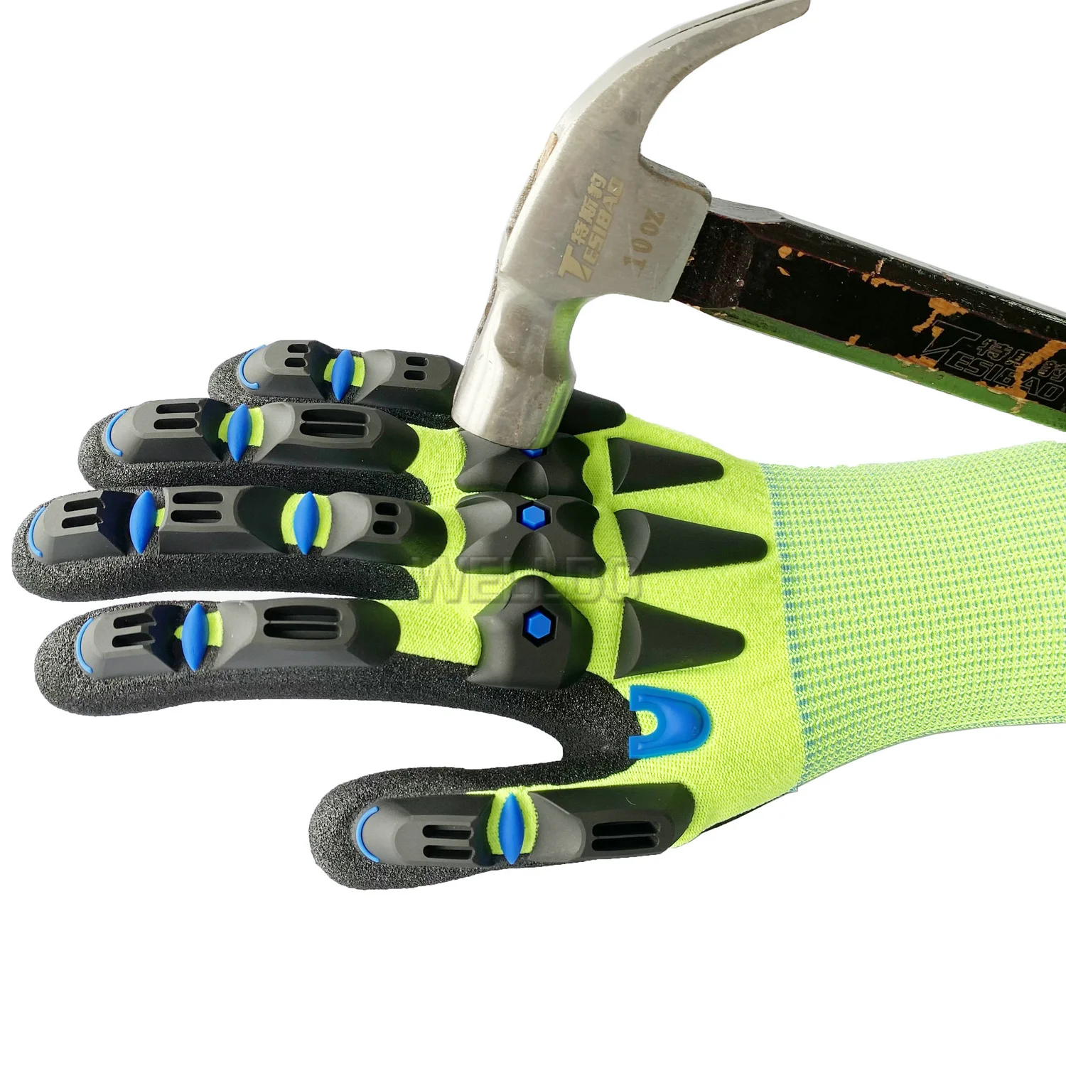 Рабочая перчатка СИЗ, ударные защитные перчатки, индивидуальные нитриловые песчаные перчатки