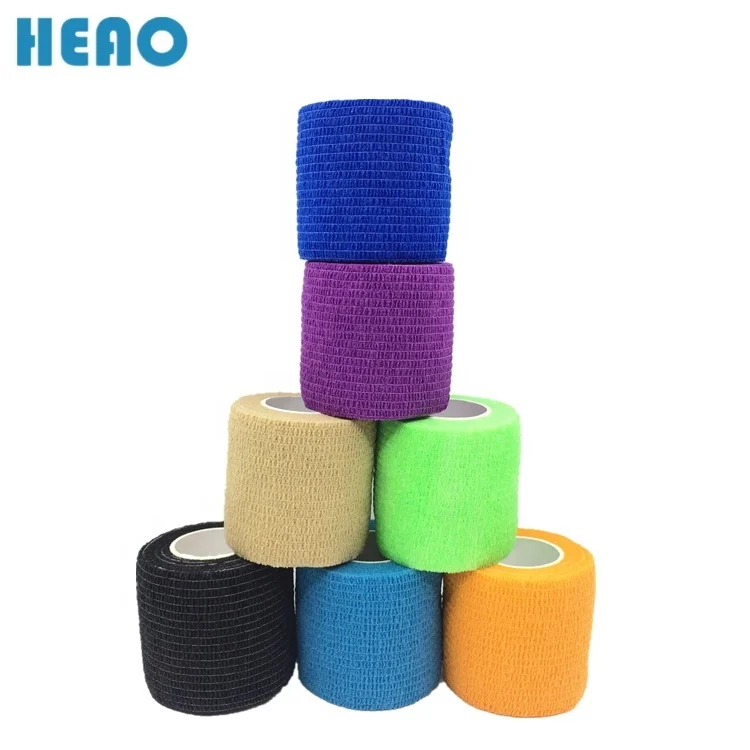 color and size custom athletic tape non woven elastic cohesive bandage