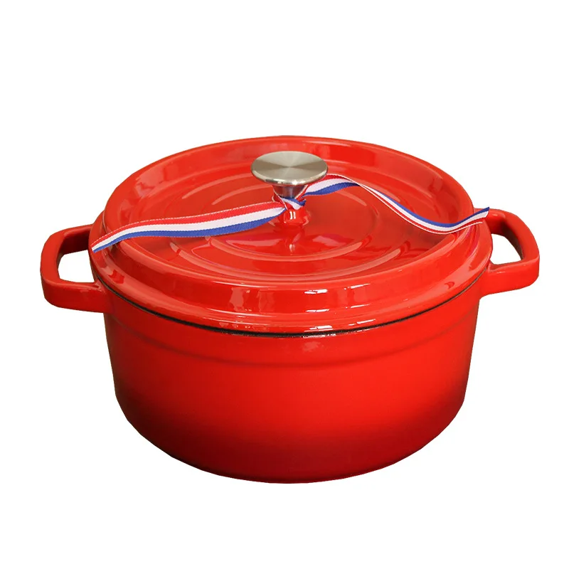 High Quality  pot cookware soup pot cast iron cookware set can be customized enamel cast iron black cast iron cookware