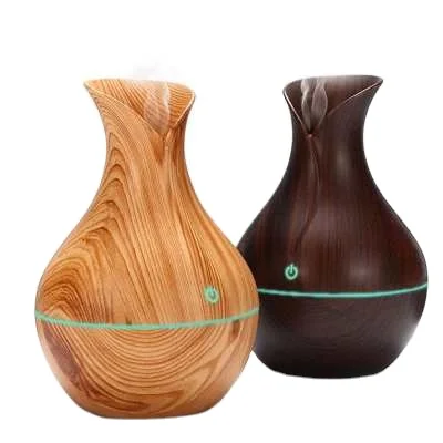 7 Colorful LED Night Light Mini ABS Desk Humidifier Portable Ultrasonic Wood Grain Aroma Diffuser Fashionable for Kitchen Use