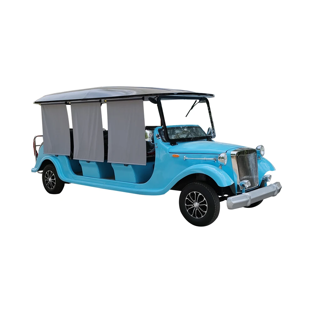 New Design Full Electric Mini Sightseeing Bus Electric Classic Cars 11 Seats with 5KW AC Motor