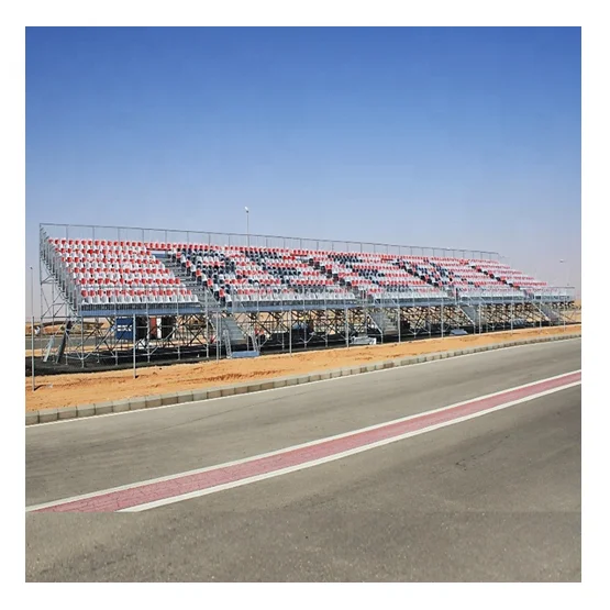 Portable Outdoor grandstand  Seating on Aluminum & Steel Scaffolding for Indoor Sports Stadiums & Schools