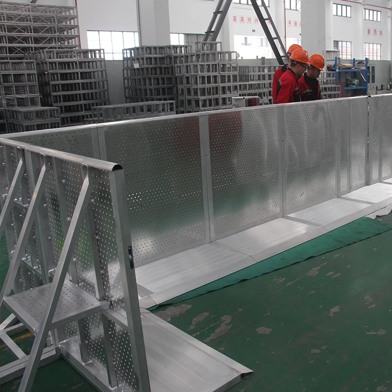 High Quality Aluminum Foldable Crowd Control Barrier Safety Concert Stage Barricades Outdoor Traffic Barriers Crash Barricades