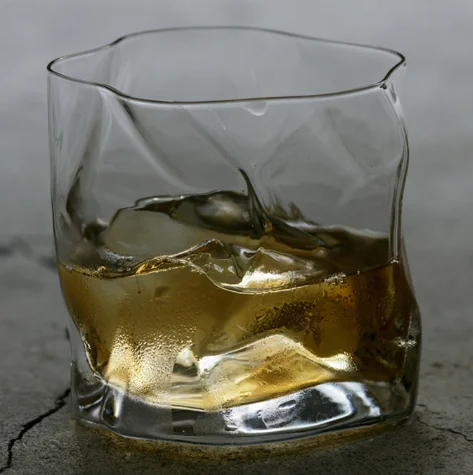 Японский дизайнерский Эдо крученая бумага асимметричная форма Хрустальный граненый шепот виски скалы бокалы для вина