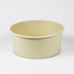 32oz/1000ml disposable Bamboo fiber Paper kraft salad bowl