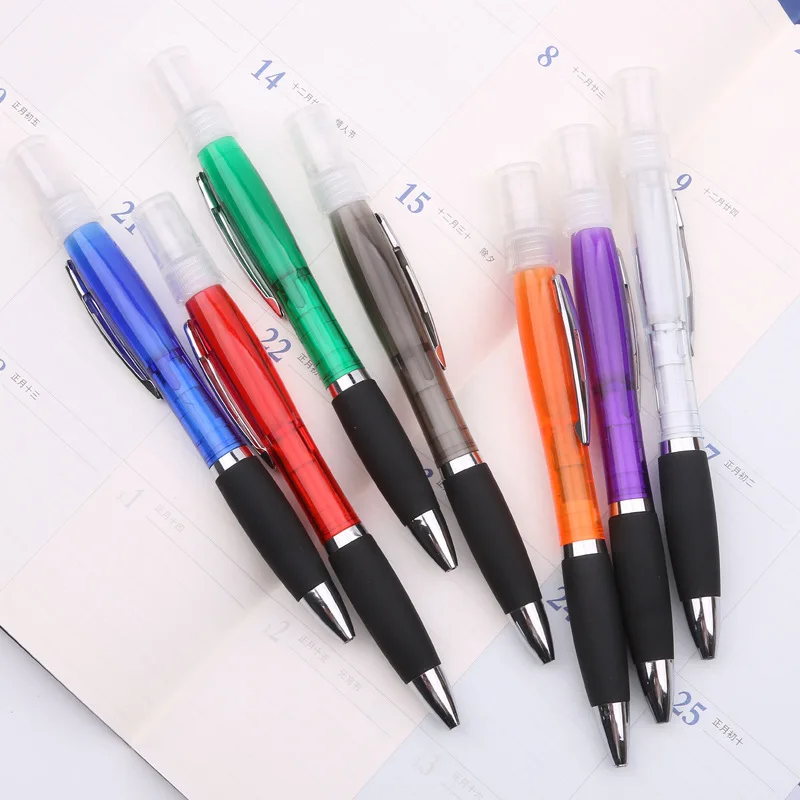 Plastic Spray bottle sterilization 5ml disinfection alcohol sanitizers sprayer ball pen pen with logo