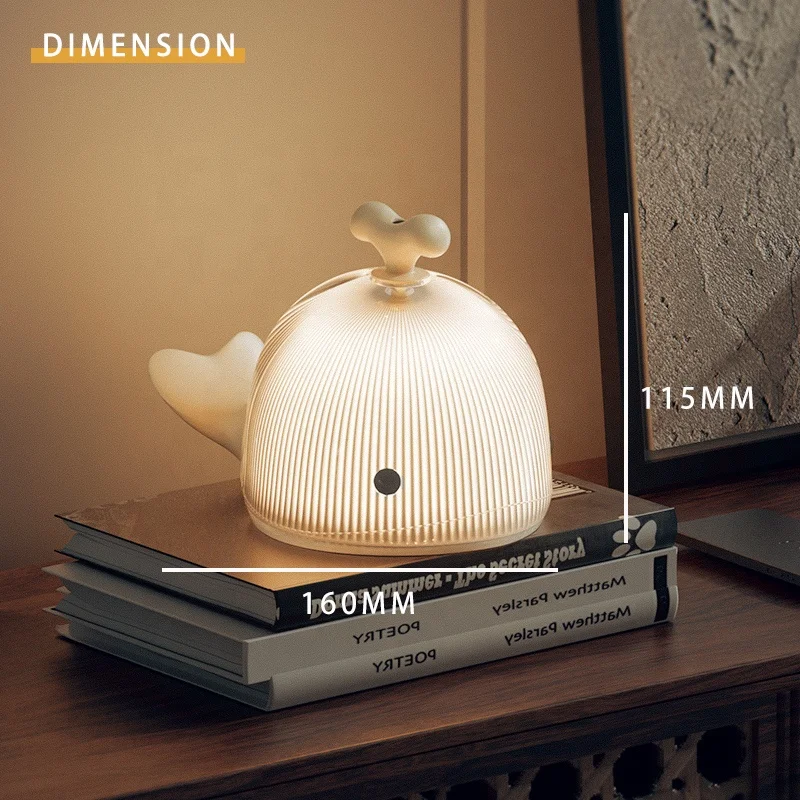 New Item Cordless Desk Lamp Rechargeable Night Light Lamp 3000K Cute Kids Baby Animal Night Light for Kids