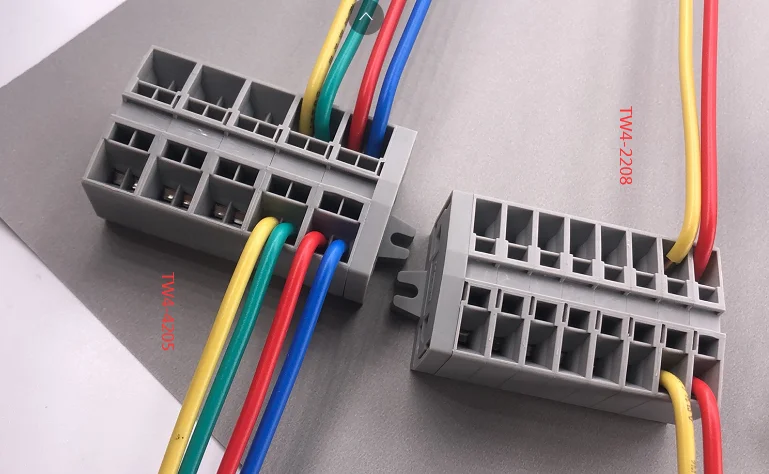 Front Connection Type Wire Terminal Blocks Spring Electric Terminal Block