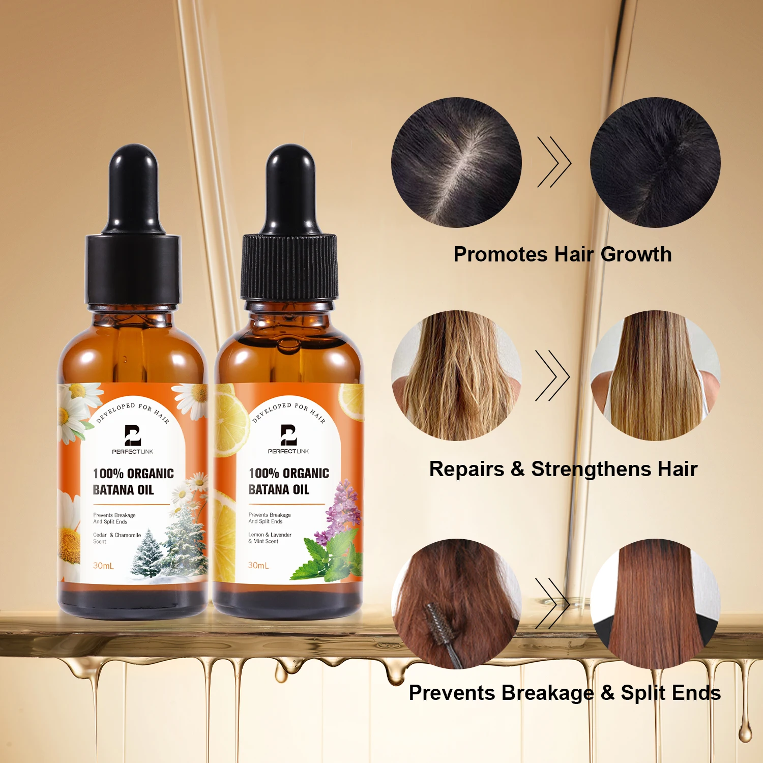 Собственная марка лучшее масло для роста волос лечение против выпадения Органическая Имбирная Сыворотка мужчин и