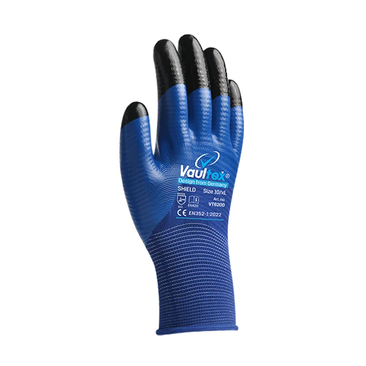 Vaultex Black Hand Cut Resistant Welding Personal Protection Latex Examination Work Gloves Safety Construction  Powder Free