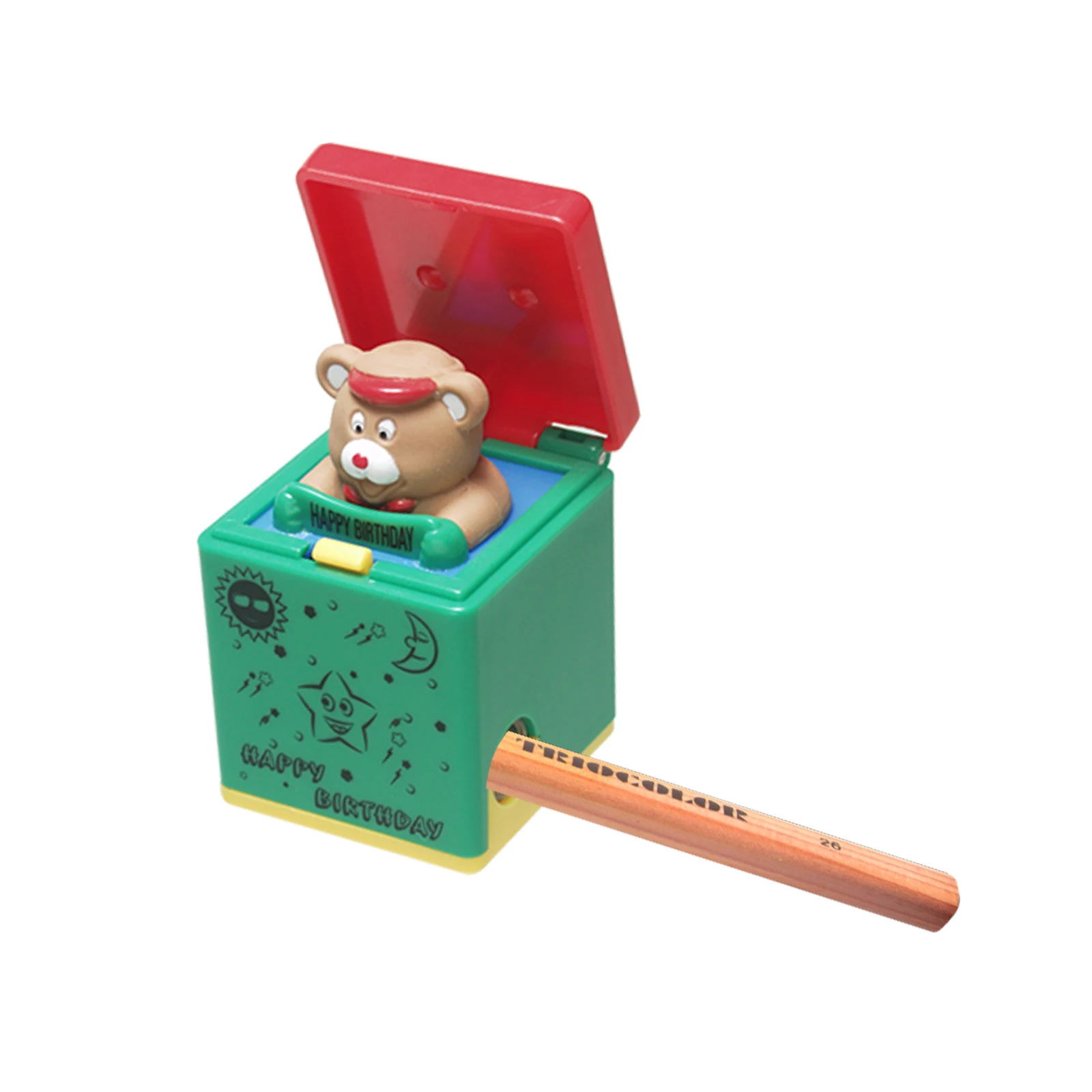 New AS00369 Bear Pencil Sharpener Novel Eyeliner Manual Single Birthday Gift Pencil Sharpener for  Student