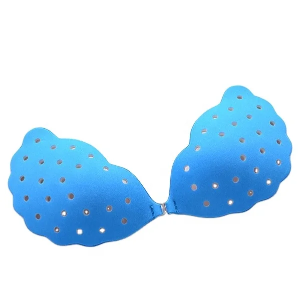 Shell Hollow Front Buckle Chest Patch Silicone Invisible Bra Sexy Gathered Strapless Ladies Invisible Silicone Bra
