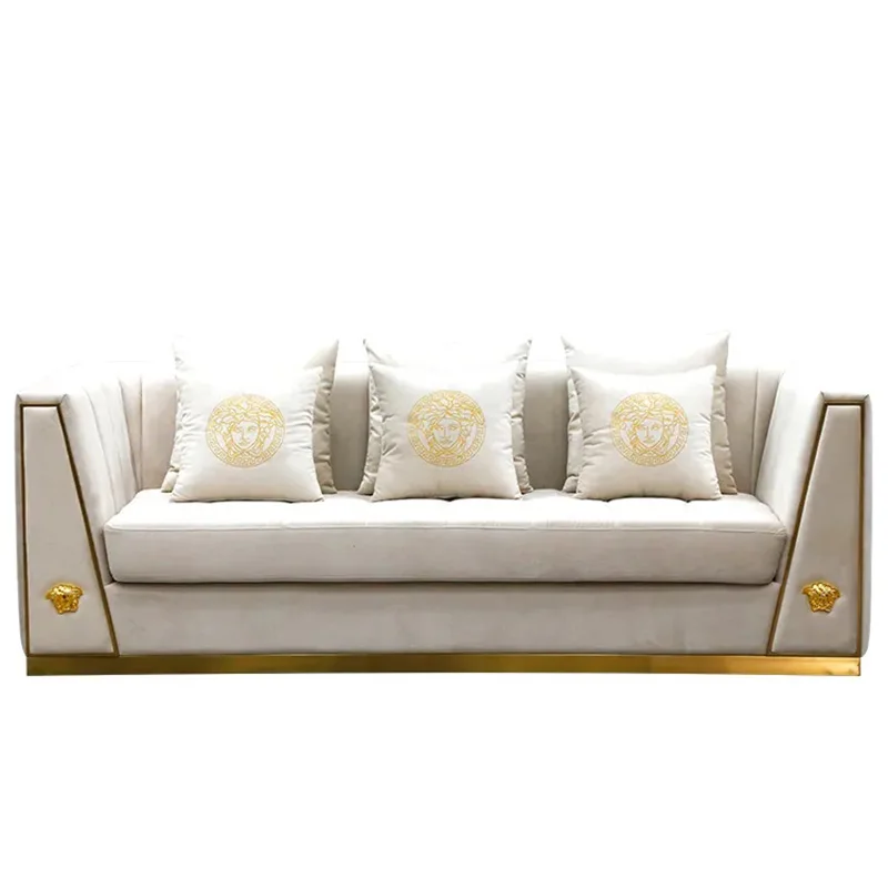 Home furniture fabric gold 3 2 1 1 seater couch loveseat and armchair online shopping luxury sofa sets living room modern
