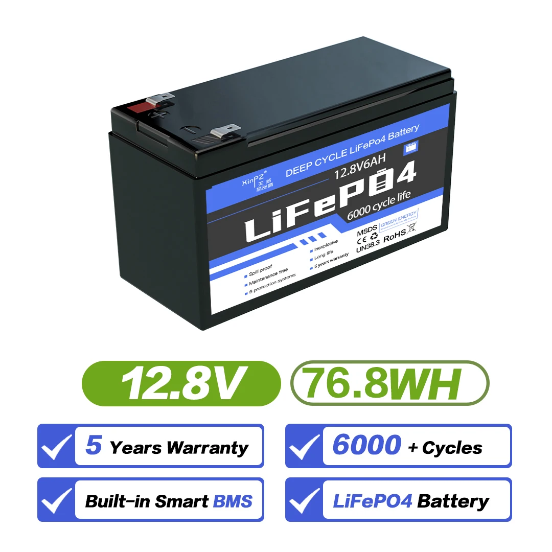 Аккумуляторная батарея 12 8 В 150Ah 100Ah 200Ah 300Ah Lifepo4 с bms для солнечной системы RV электрический автомобиль скутер мотоцикл Лодка