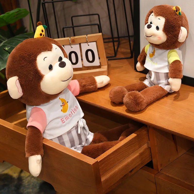 Wholesale new monkey doll grab machine doll banana monkey stuffed animal toy for children bed gorilla plush toy