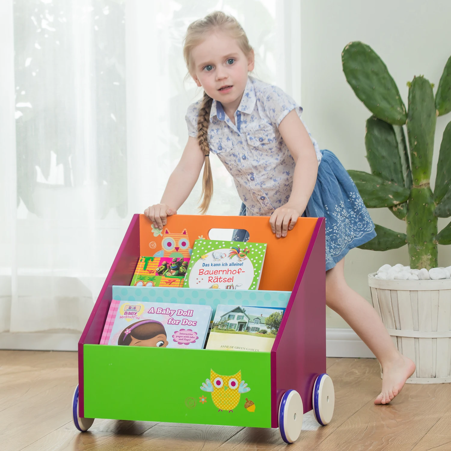 Детские книжные полки для спальни, детское хранилище, Маленькая детская деревянная книжная полка для детей