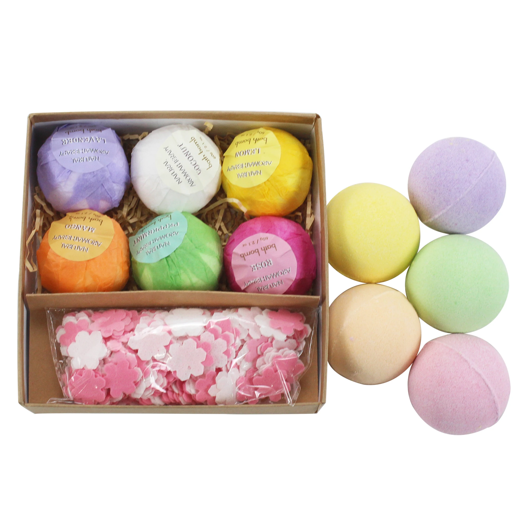 Manufacturers selling high-end essential oil packaging private brand wholesale bubble bath bomb gift box OEM in stock