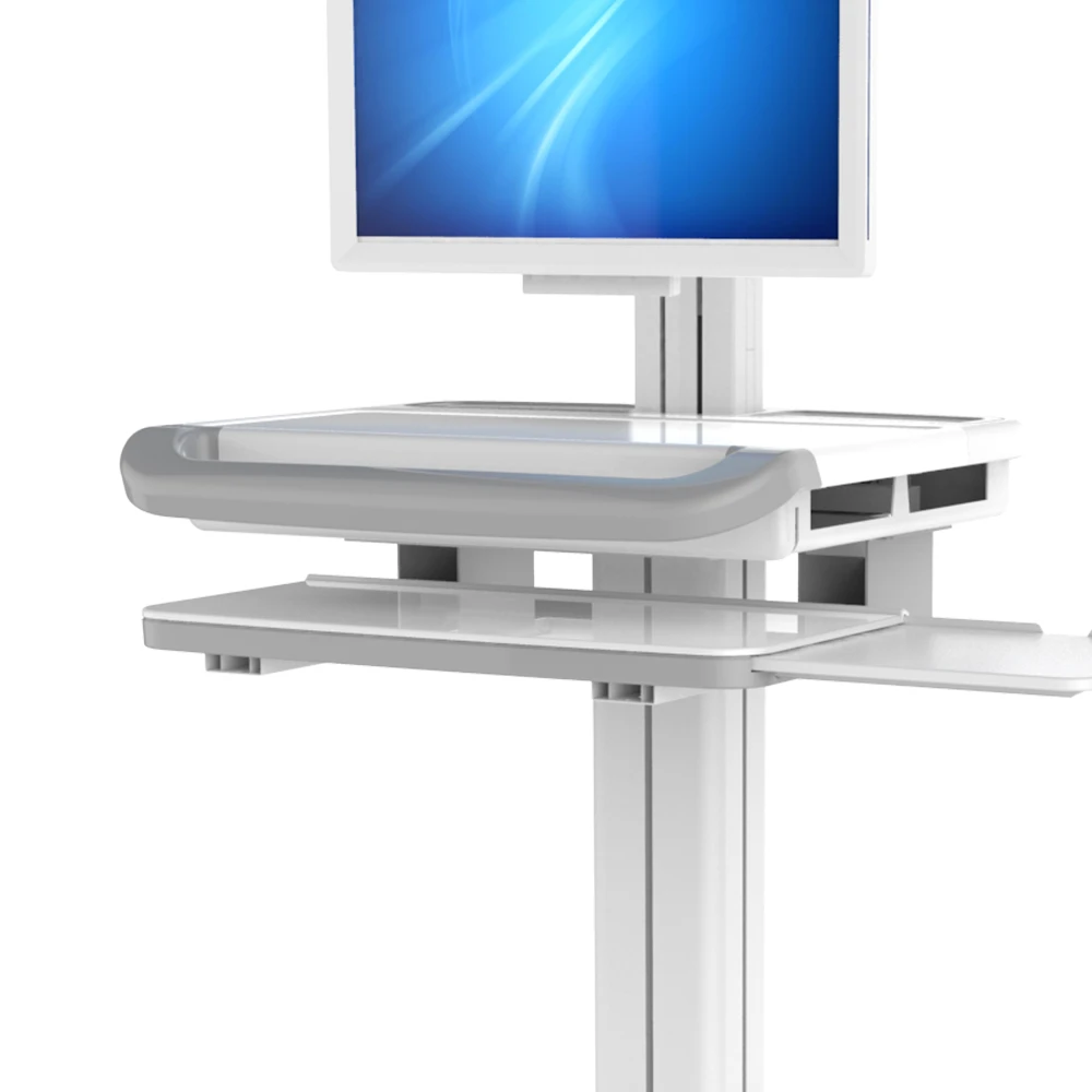 All in one Medical Trolley Hospital ABS Cart with Computer for Sick Use Medical Cart Hospital Trolley