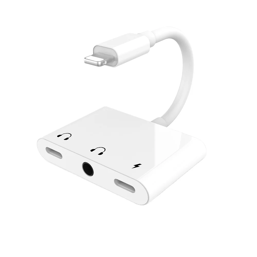 Освещение Наушники разъем 3,5 мм аудио разъем сплиттер адаптер для iPhone iPad