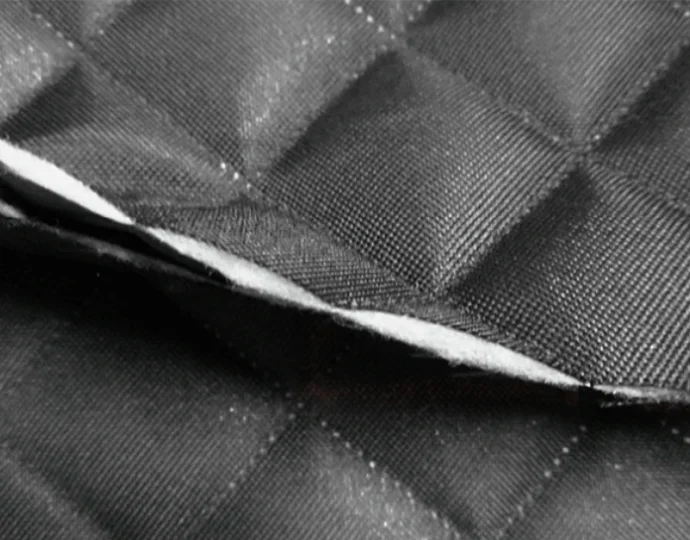 waterproof 3 layer thermal quilted fabric front oxford 210D