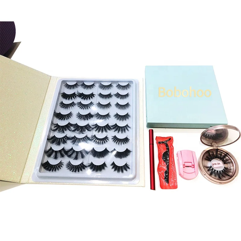 
A Set Free Sample Factory Wholesale 3D magnetic eyelashes Mink mink lashes Natural False Eyelashes 