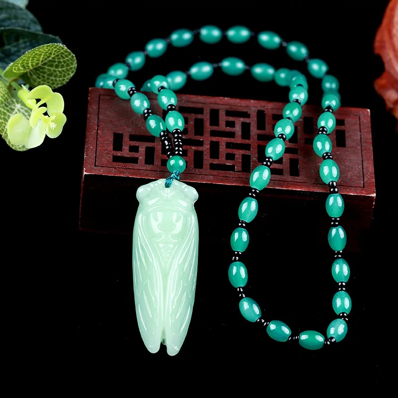 Хрустальный нефритовый кулон с пряжкой ruyi для мужчин Guanyin Будда natrual stone mala Бусы и женщин