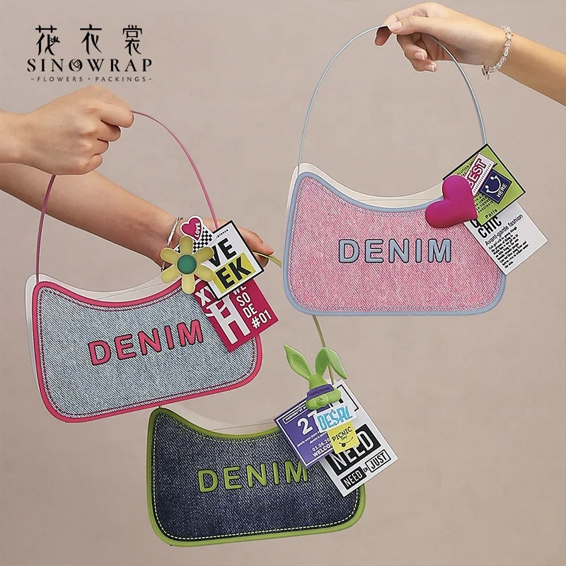 2023 Denim bag Florist Supplies  Flower Box