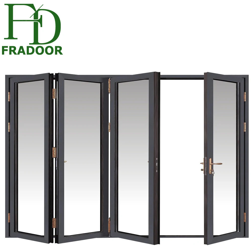 Best selling in North American Australia outdoor exterior  smooth sliding bifold doors aluminium folding patio
