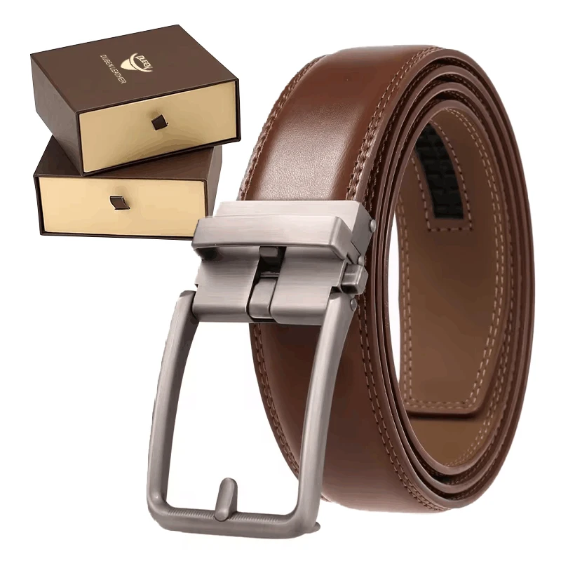 Manufacturer High Quality Men Leather Belts Classic Vintage Buckle Custom Genuine Leather Belt