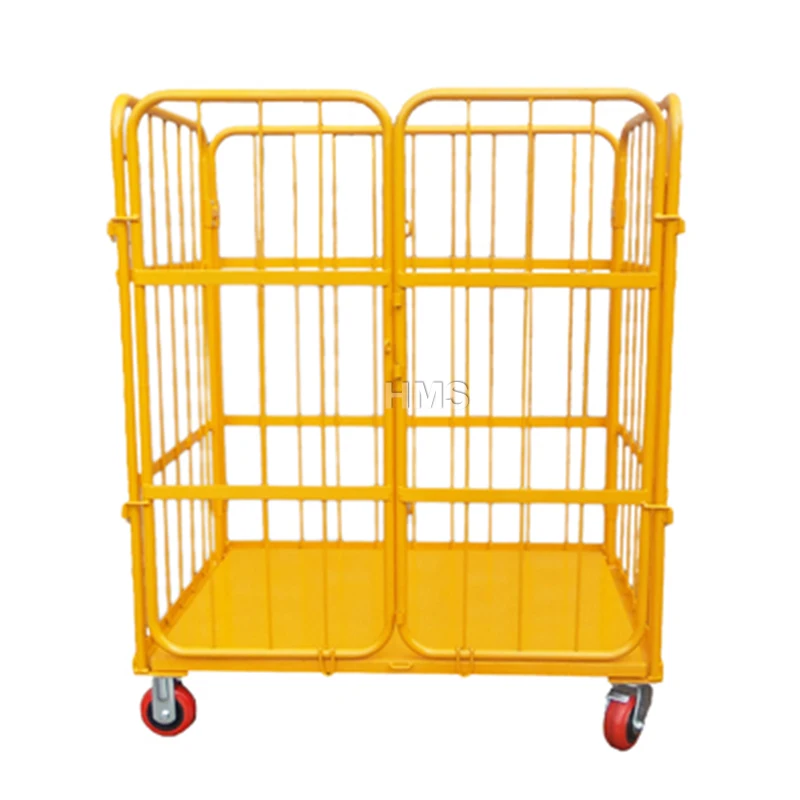 Warehouse Transport Roll Container Security Rolling Cage Cart with Door