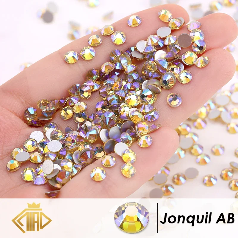 New wholesale AB color translucent non heat repair rhinestone clothing nail art process DIY crystal decoration rhinestone