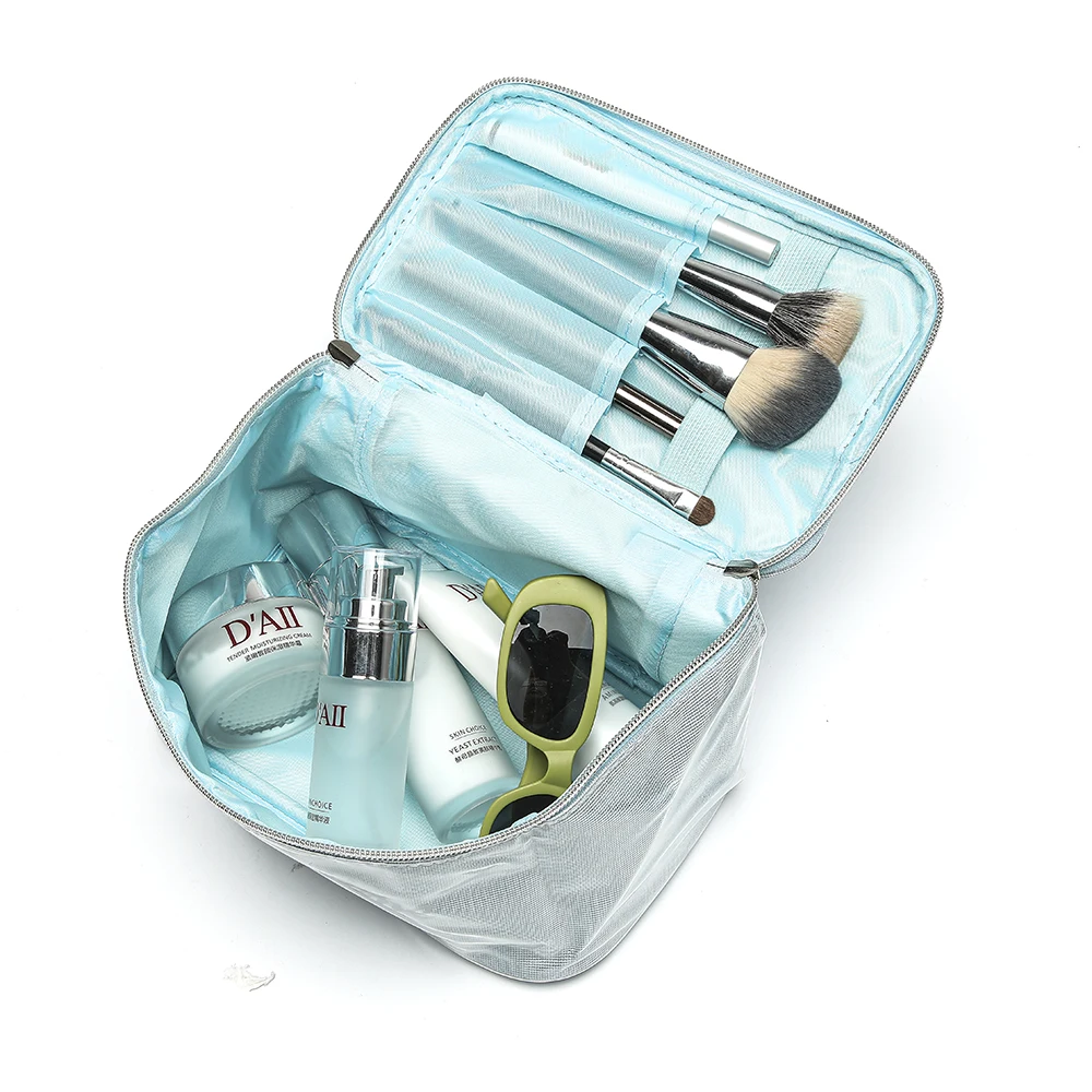 Toiletry Pouch PVC Large Capacity Leather Portable Purse Case Travel Cosmetics Bag Women Makeup Organizer