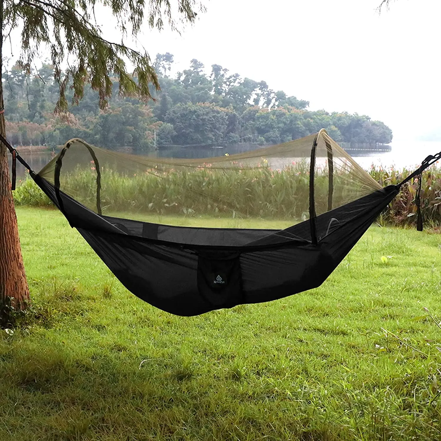WOQI Outdoor Leisure Cotton Hammocks Camping Stand Sleeping Lightweight And Compact Backpacking Hammock