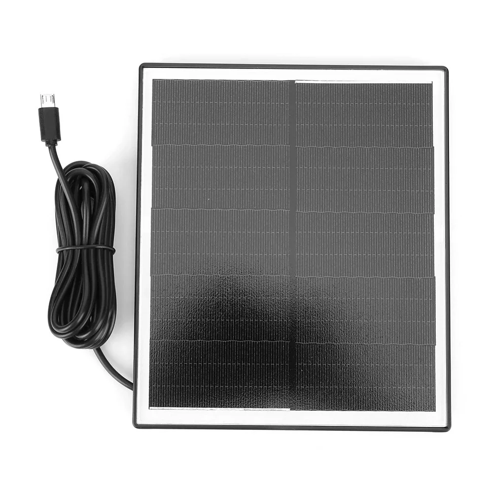 6W 5V Waterproof Outdoor Micro USB Solar Panel Adjustable for Rechargeable Battery Security CCTV Camera