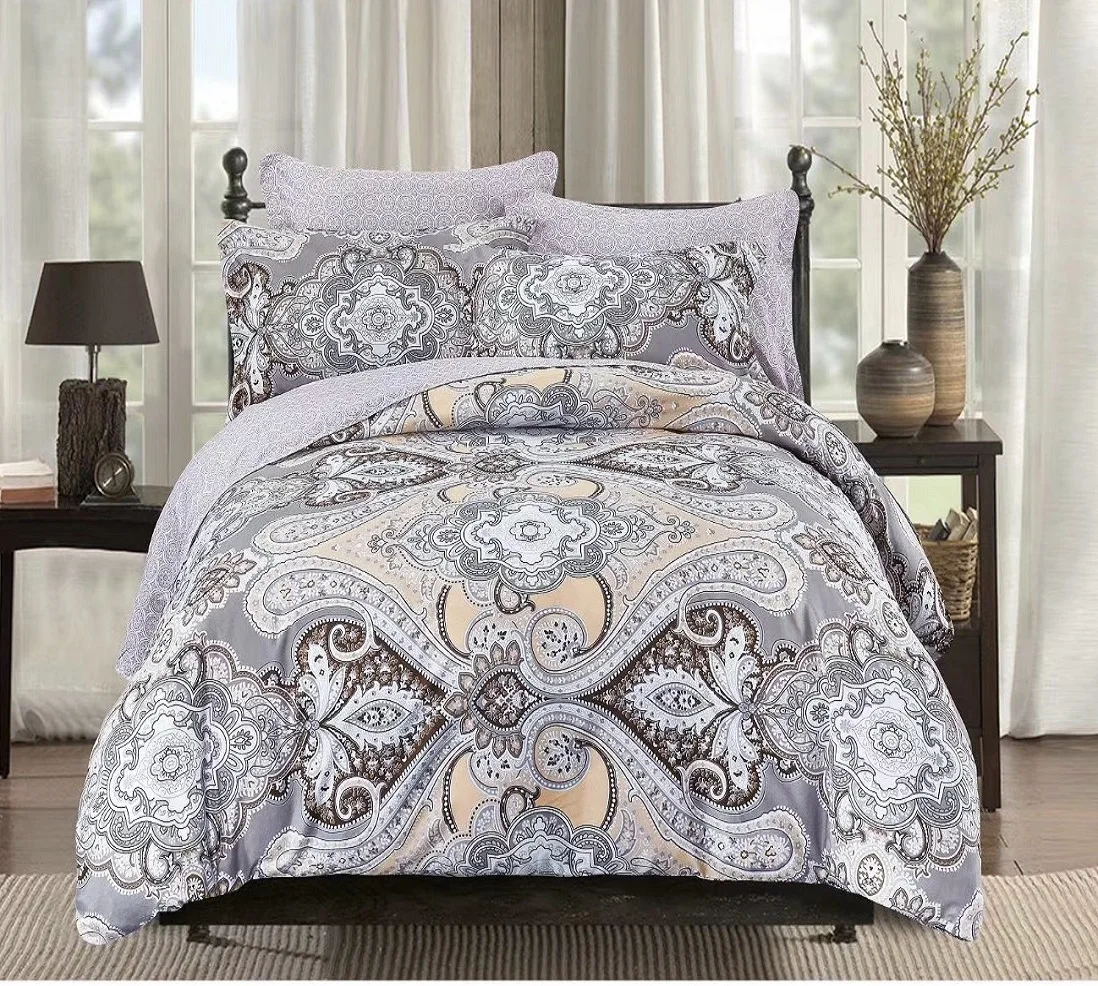 
Luxury bedding set 100% Polyester 90gsm Microfiber Comforter set- Duvet Cover Fashion Bedding Sets- 