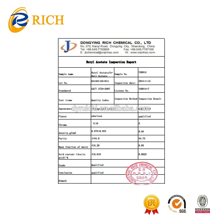 High Quality Butyl Acetate; n-Butyl Acetate Liquid 123-86-4 C6H12O2