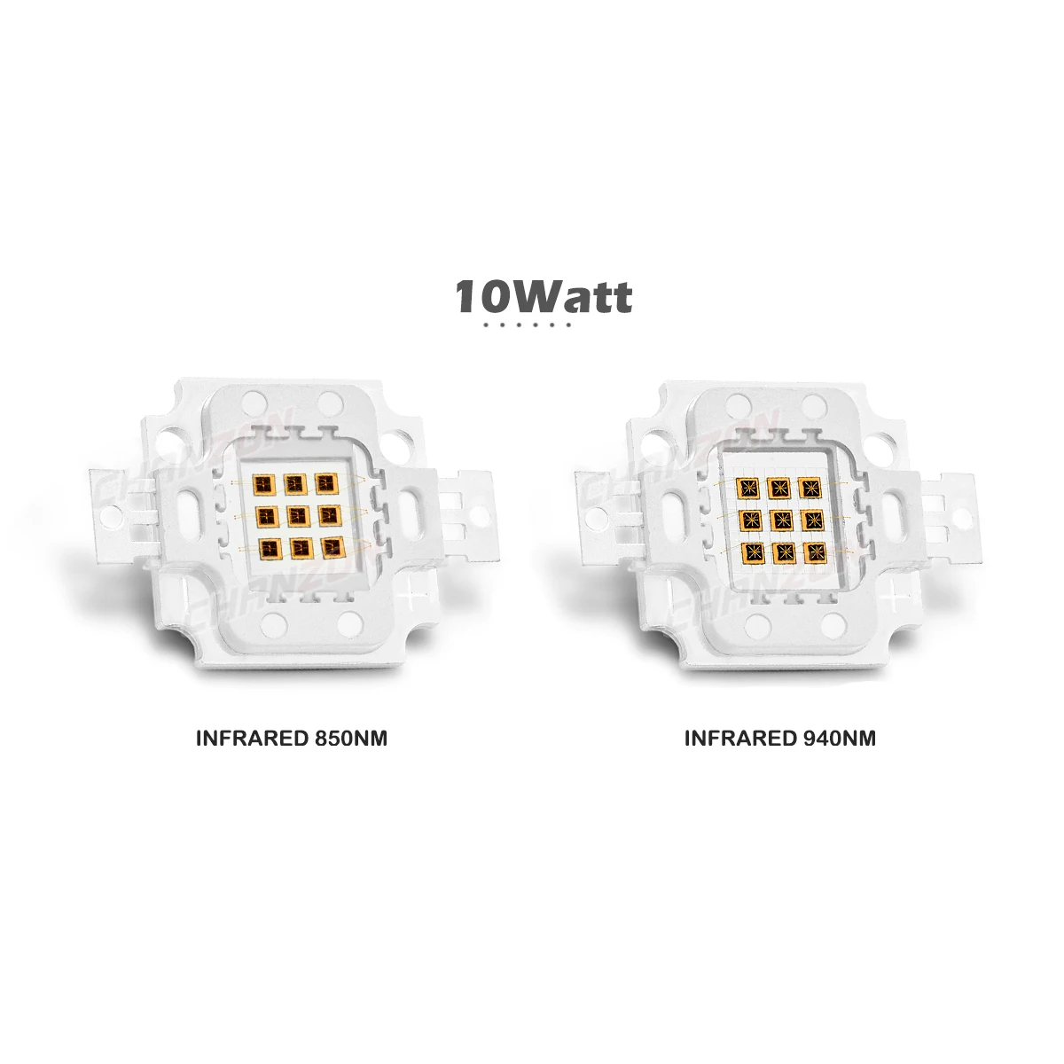 IR Infrared High Power LED Chip 850nm 940nm 10W Emitter Light Lamp Matrix 850 940 nm for Night Vision Camera