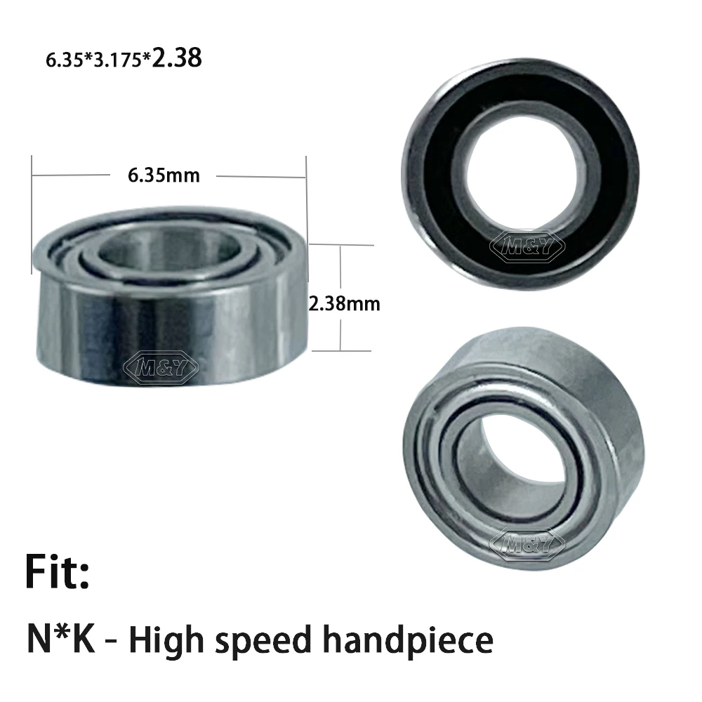 Dentistry Lab Bearing fit N*K 2.38mm High Speed Dental Handpiece Air Turbine Steel Ceramic Ball Rotors Motor Cartridge Bearings