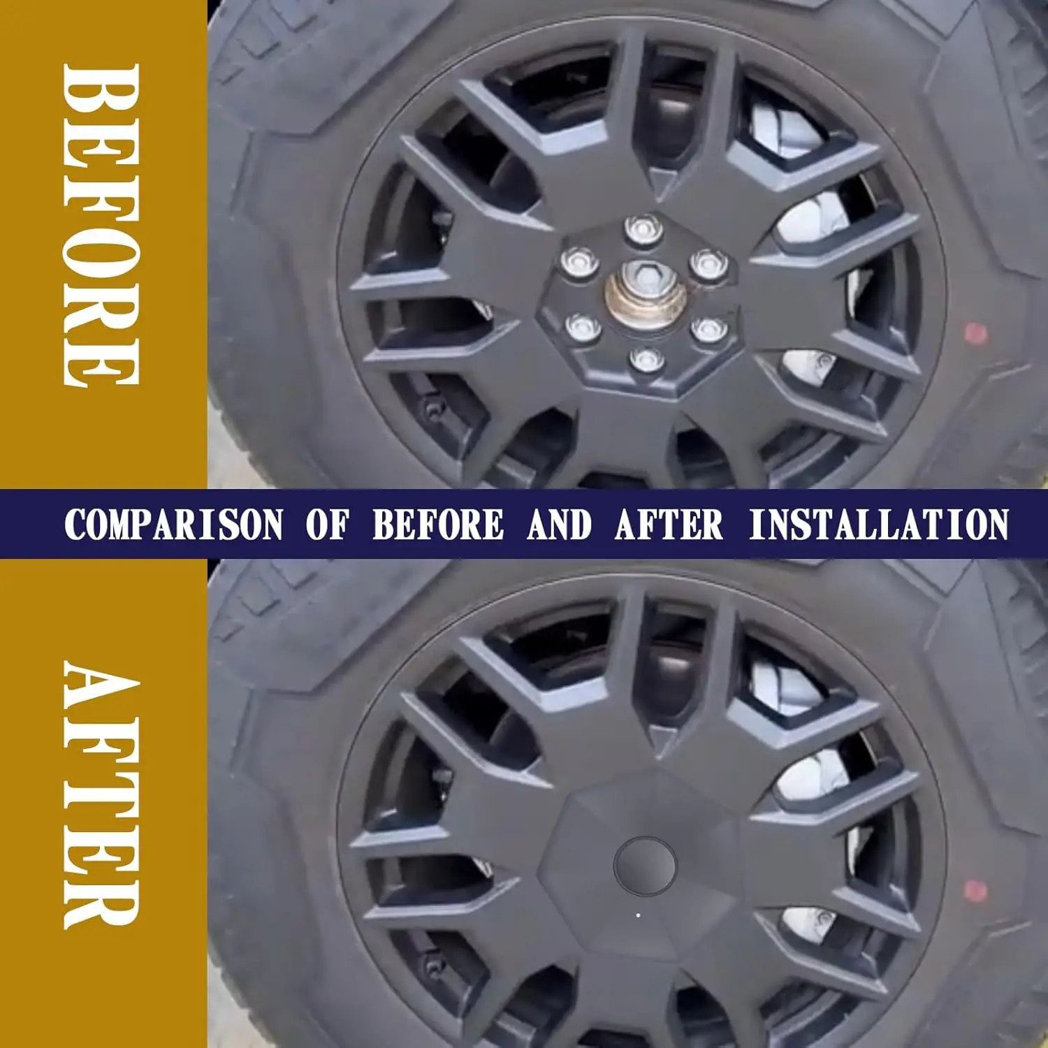 Car Replacement 4 pcs Wheel Center Hub cap Cover valve For 2024 Tesla Cybertruck Exterior Accessories Wheel Hub Trim Center Caps